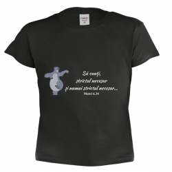 Tricou negru copii, Sa cauti strictul necesar!
